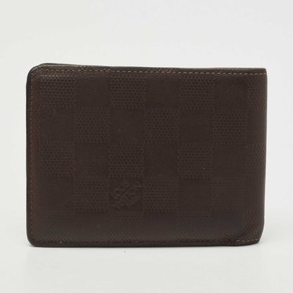 LOUIS VUITTON Brown Infini Leather Multiple Bifold Wallet