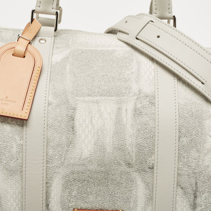 LOUIS VUITTON Damier Salt Canvas Keepall 50 Bandouliere Bag