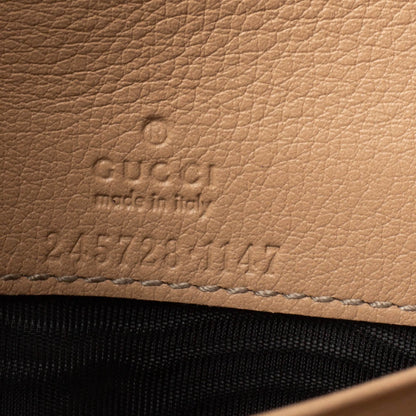 Gucci Beige/Pink Shimmer GG Canvas Lovely Heart Continental Wallet