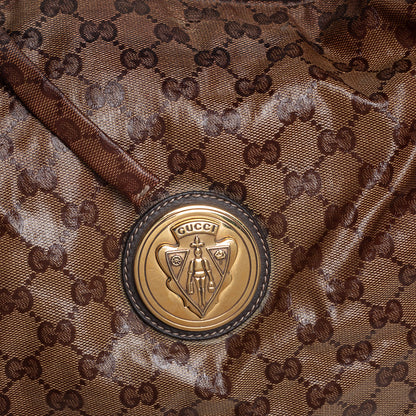 Gucci Beige GG Crystal Canvas Hysteria Hobo