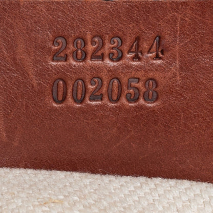 Gucci Beige/Brown Diamante Canvas and Leather Village Double G Hobo