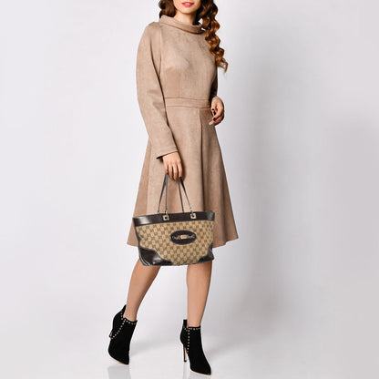 Gucci Beige/Brown GG Canvas and Leather Tote