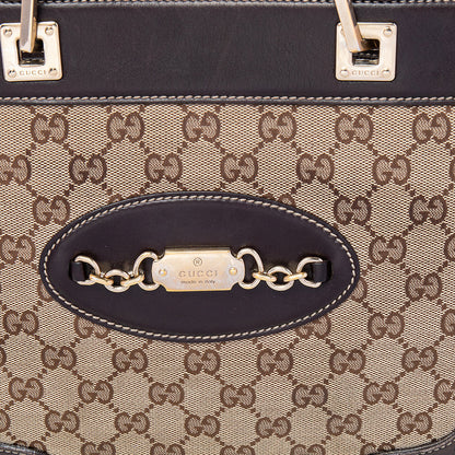 Gucci Beige/Brown GG Canvas and Leather Tote