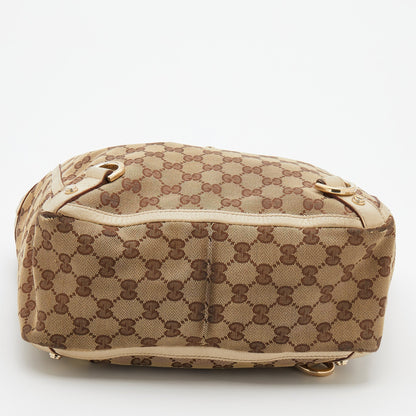 Gucci Beige/Cream GG Canvas And Leather Abbey D-Ring Tote