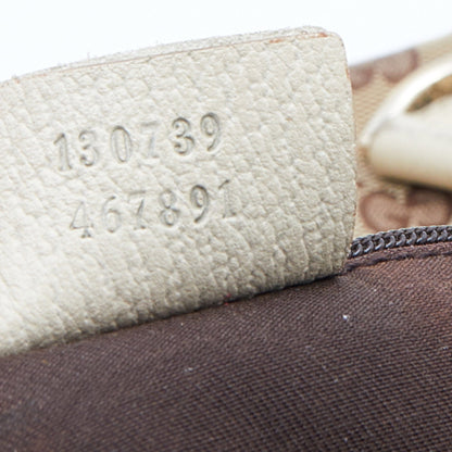 Gucci Beige/Cream GG Canvas And Leather Abbey D-Ring Tote