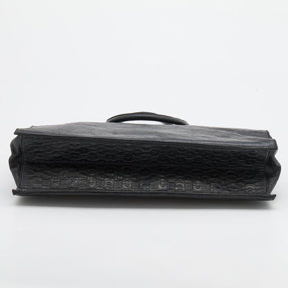 Gucci Black Horsebit Embossed Leather Large Tote
