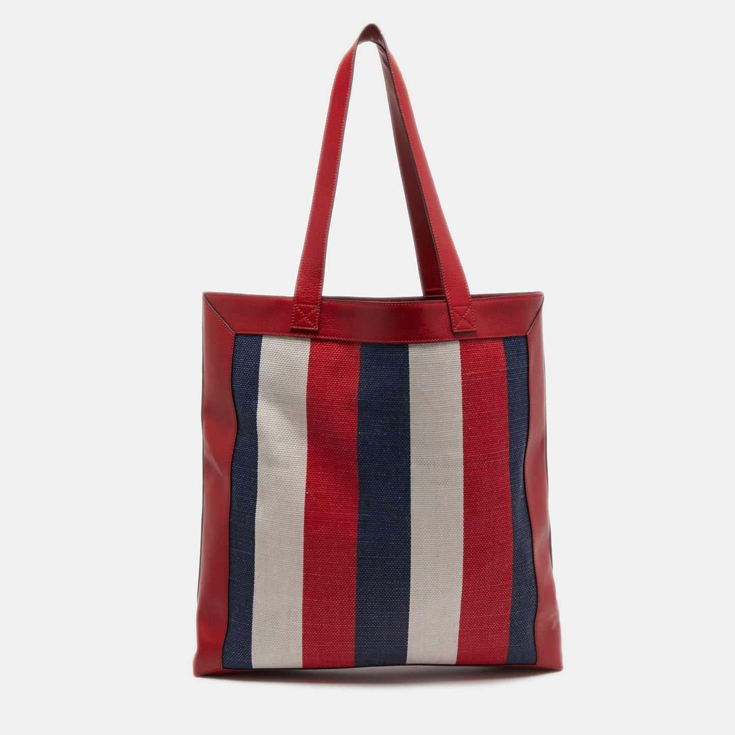 Gucci Multicolor Canvas and Leather Striped Logo Tote