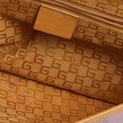 Gucci Light Pink/Brown Suede and Leather Tiger Charm Flap Shoulder Bag