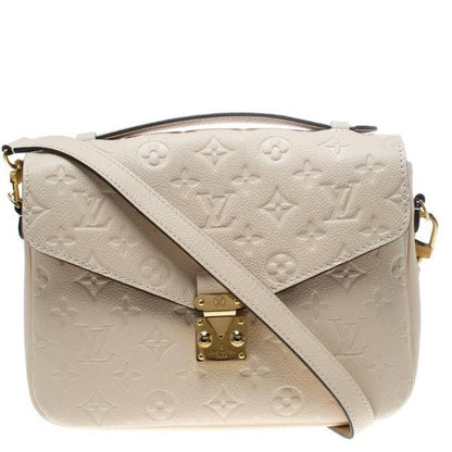 Louis Vuitton Pochette Metis Monogram Empreinte Leather Creme