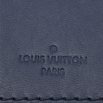 LOUIS VUITTON Navy Blue Leather Luggage Name Tag