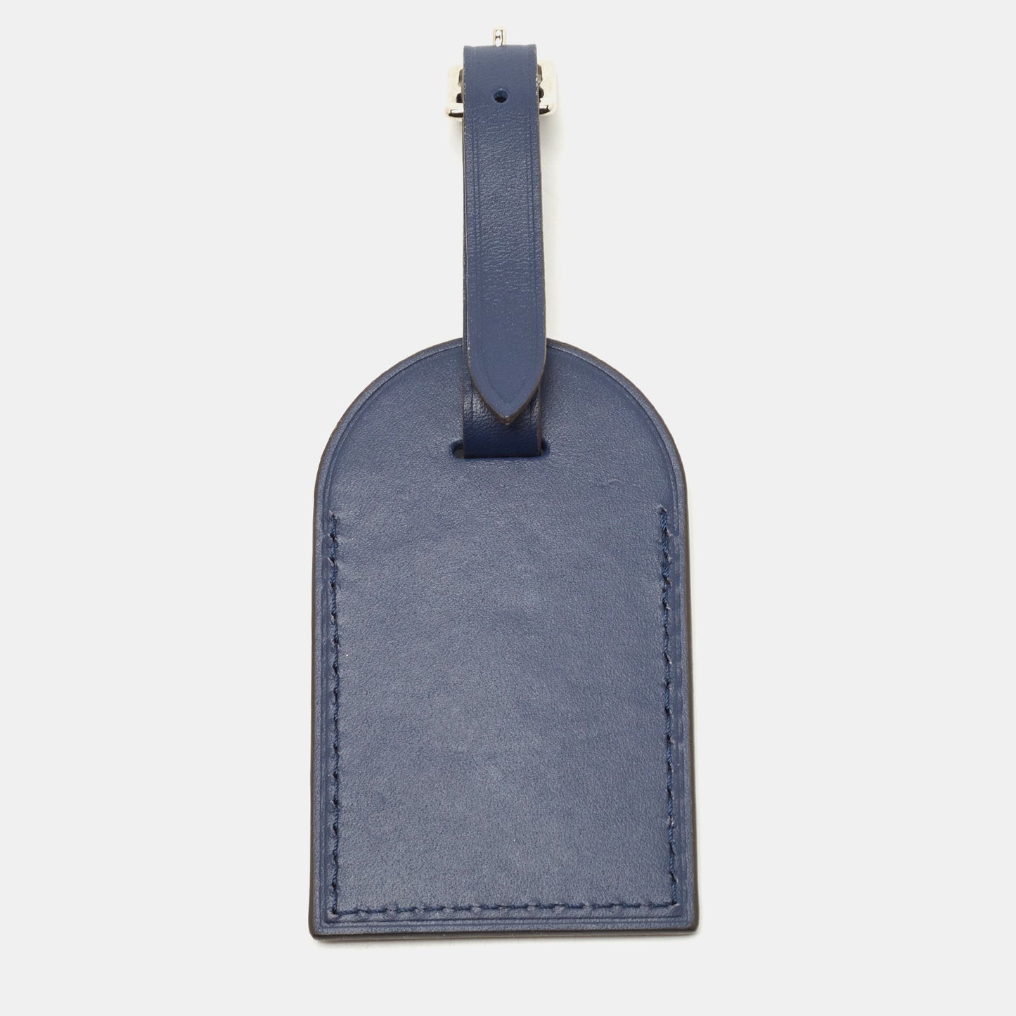 LOUIS VUITTON Navy Blue Leather Luggage Name Tag