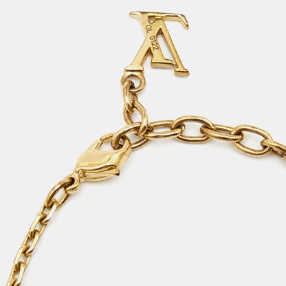 LOUIS VUITTON Gamble Crystals Gold Tone Bracelet