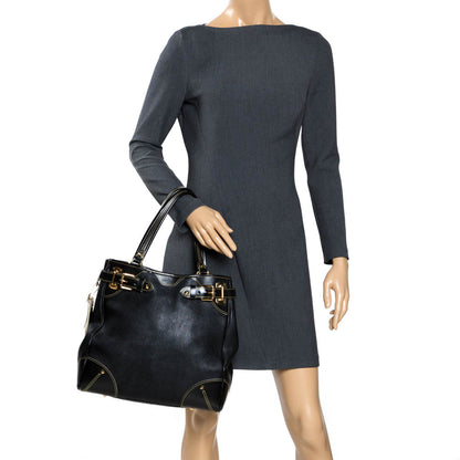 Louis Vuitton Black Suhali Leather Le Majestueux Bag