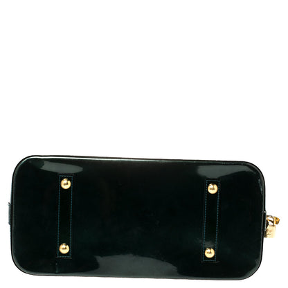 Louis Vuitton Bleu Nuit Monogram Vernis Alma GM Bag