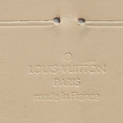 Louis Vuitton Cream White Monogram Vernis Zippy Wallet