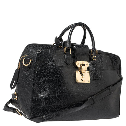 Louis Vuitton Black Cuir Indra Duffel Bag