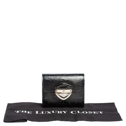 Louis Vuitton Black Electric Epi Leather Joey Wallet