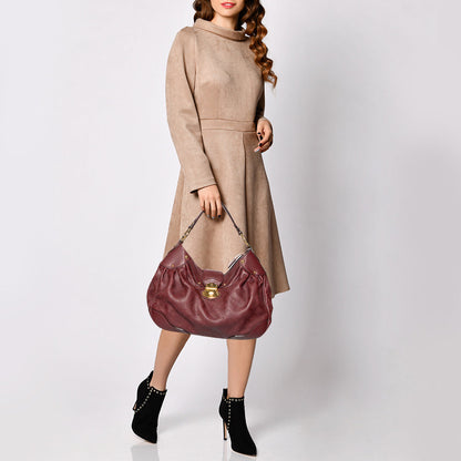 Louis Vuitton Bordeaux Monogram Mahina Leather Solar PM Bag
