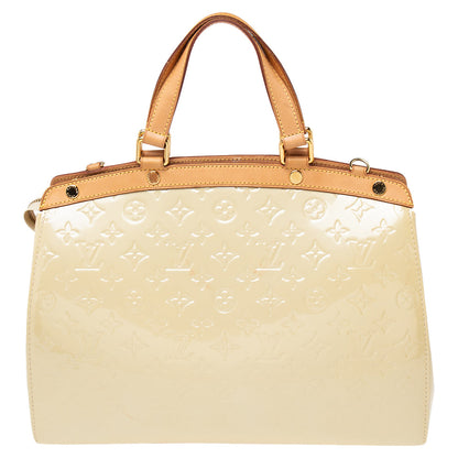 Louis Vuitton Blanc Corail Monogram Vernis Brea GM Bag