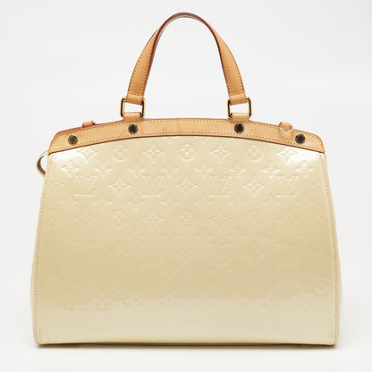 Louis Vuitton Blanc Corail Monogram Vernis Brea GM Bag