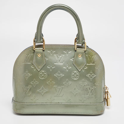 Louis Vuitton Green Monogram Vernis Alma BB Bag