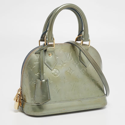 Louis Vuitton Green Monogram Vernis Alma BB Bag