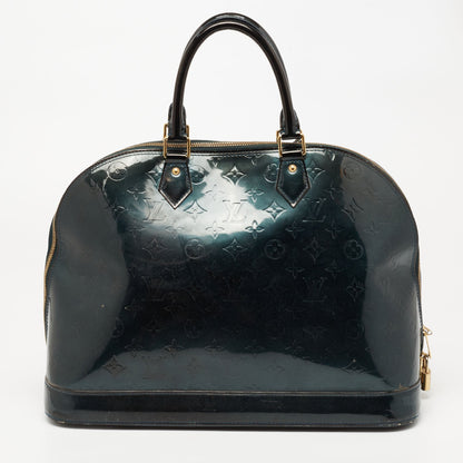 Louis Vuitton Blue Nuit Monogram Vernis Alma GM Bag