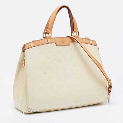 Louis Vuitton Blanc Corail Monogram Vernis Brea GM Bag