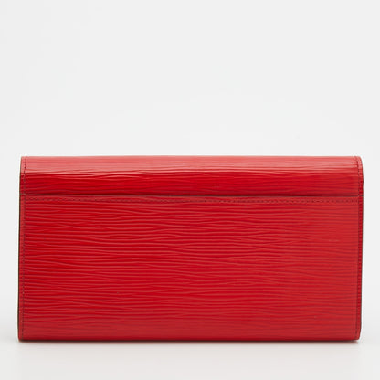Louis Vuitton Coquelicot Epi Leather Sarah Wallet