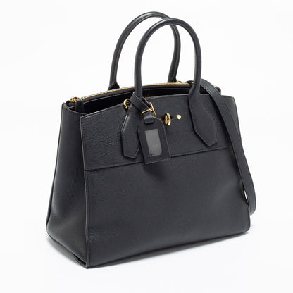 Louis Vuitton Black Leather City Steamer MM Bag