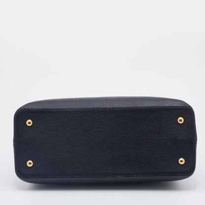Louis Vuitton Black Taurillon Leather Capucines GM Bag