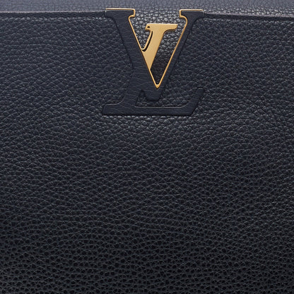 Louis Vuitton Black Taurillon Leather Capucines GM Bag