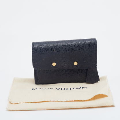 Louis Vuitton Black Monogram Empreinte Pont Neuf Compact Wallet