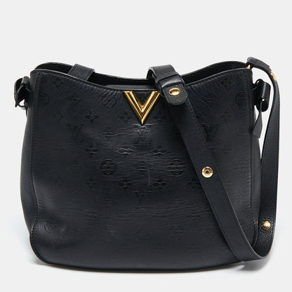 Louis Vuitton Black Monogram Leather Very  Hobo Bag