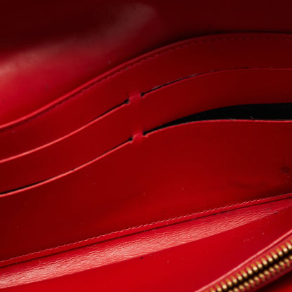LOUIS VUITTON Red Monogram Vernis Sarah Wallet
