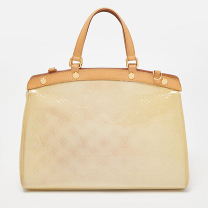 LOUIS VUITTON Citrine Monogram Vernis Brea MM Bag