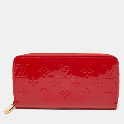 LOUIS VUITTON Cerise Monogram Vernis Zippy Wallet