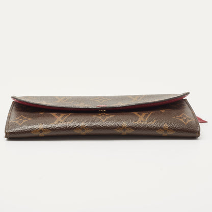 LOUIS VUITTON Fuchsia Monogram Canvas Emilie Wallet
