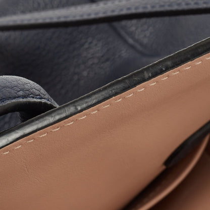 LOUIS VUITTON Blue Marine Leather Milla MM Bag