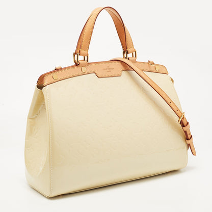 LOUIS VUITTON Blanc Corail Monogram Vernis Brea GM Bag