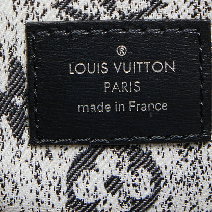 LOUIS VUITTON Black Monogram Denim and Leather OnTheGo MM Bag