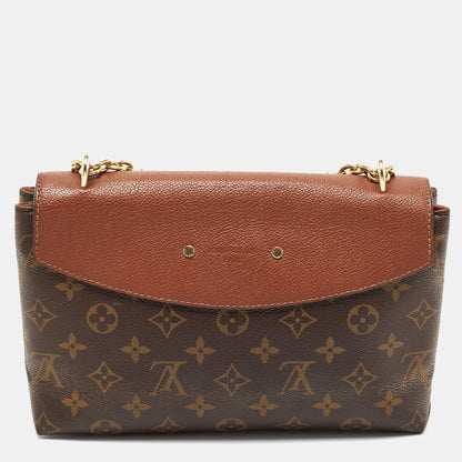 LOUIS VUITTON Caramel Monogram Canvas and Leather Saint Placide Bag