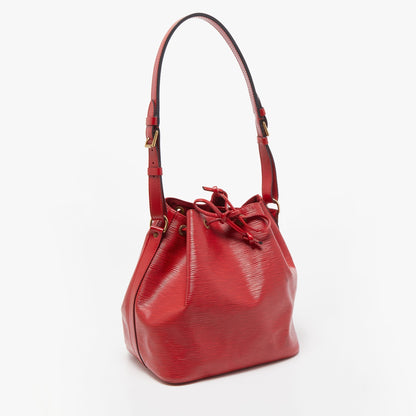 LOUIS VUITTON Red Epi Leather Petit Noe Bag