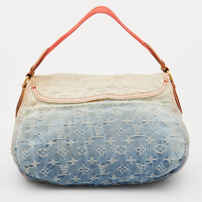 LOUIS VUITTON Blue Monogram Denim and Leather Limited Edition Sunshine Bag
