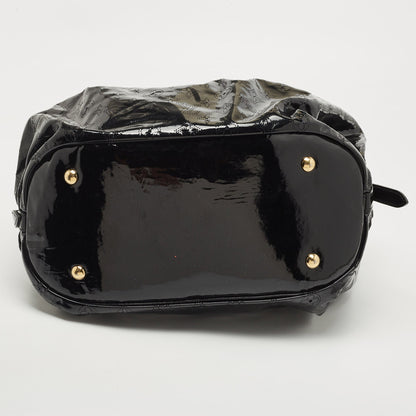 LOUIS VUITTON Black Mahina Patent Leather Limited Edition Surya XL Bag