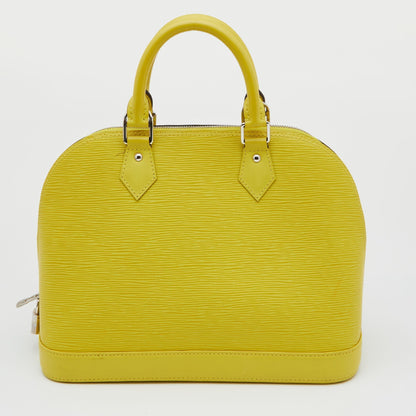 LOUIS VUITTON Citron Epi Leather Alma PM Bag