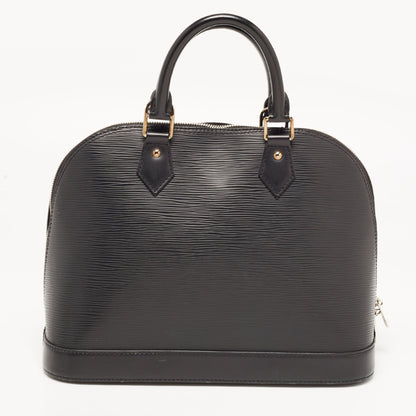 LOUIS VUITTON Black Epi Leather Alma PM Bag