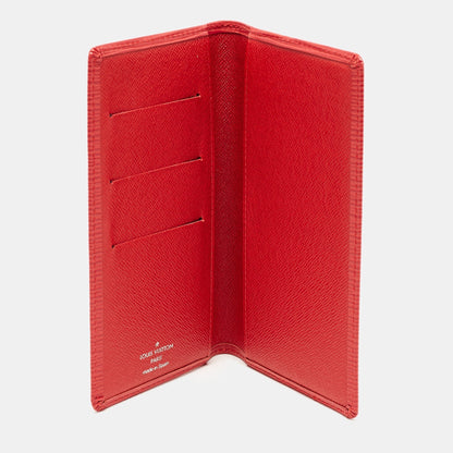 LOUIS VUITTON Red Epi Leather Pocket Organizer