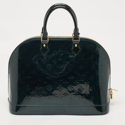 LOUIS VUITTON Green Monogram Vernis Alma GM Bag