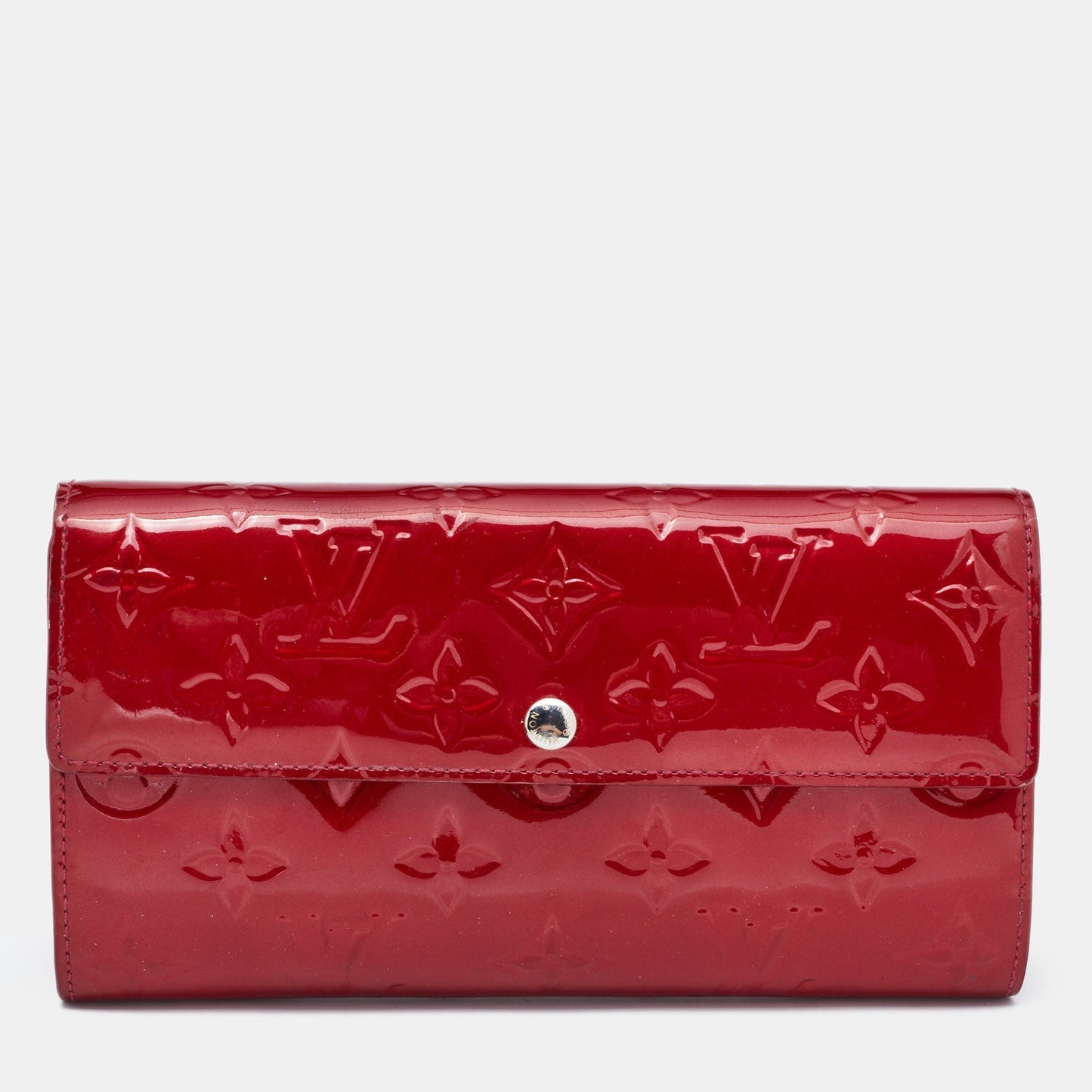 LOUIS VUITTON Pomme D'amour Monogram Vernis Sarah Wallet